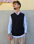 Gilet In Maglia Scollo V