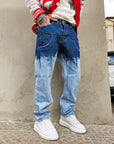 Jeans Baggy Bicolor Blue