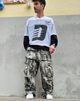 T-shirt Rete Manica Contrasto Jacobs
