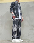 Completo Baggy Jeans Laserizzato Slavato