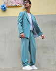 Abito Doppiopetto Baggy Fit Verde Acqua
