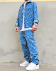 Completo Jeans Zebrato