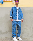 Completo Jeans Zebrato