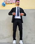 Abito Doppiopetto Nero Completo