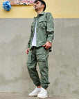 Completo Camicia Cargo Verde