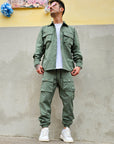 Completo Camicia Cargo Verde
