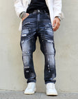 Jeans Mod Dsq Black Carpenter