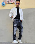 Jeans Mod Dsq Black Carpenter