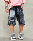 Bermuda Jeans Spalmato Black