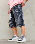 Bermuda Jeans Spalmato Black