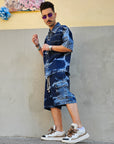 Completo Cargo Slavato Blu
