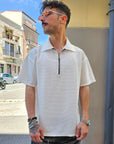 Polo Plissè Nido D'ape Zip