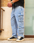 Jeans Cargo Multipocket Clear