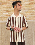 Camicia Polo Traforata Rigata