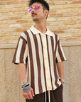 Camicia Polo Traforata Rigata