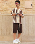 Camicia Polo Traforata Rigata