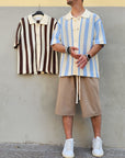 Camicia Polo Traforata Rigata