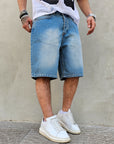 Bermuda Jeans Basic Blu