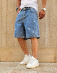 Bermuda Jeans Tokio Blu Marmorizzato