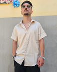 Camicia In Raso Beige