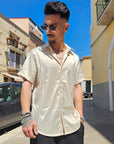 Camicia In Raso Beige
