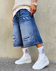 Bermuda Jeans Baggy Mod Dsq Blu