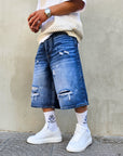 Bermuda Jeans Baggy Mod Dsq Blu