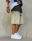 Bermuda Jeans Bicolor Sabbia