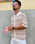 Camicia Traforata Bicolor