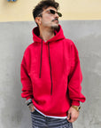 Felpa Basic Over Rossa