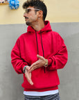 Felpa Basic Over Rossa