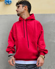 Felpa Basic Over Rossa