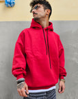 Felpa Basic Over Rossa