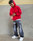 Felpa Basic Over Rossa