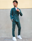 Abito Doppiopetto 4 Bottoni Verde Gucci Slim