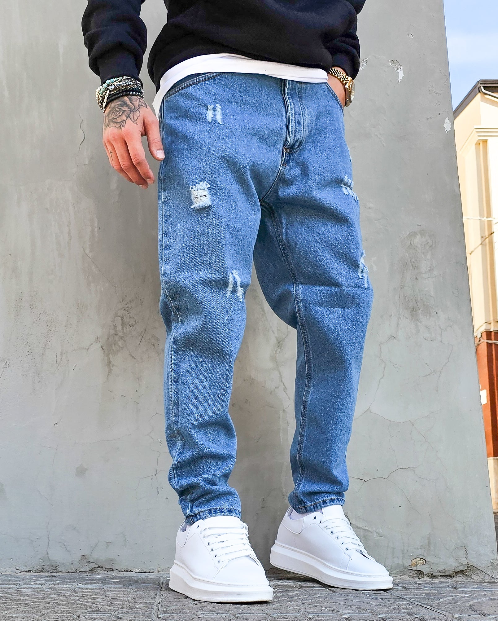 Jeans Basic Fit Rotture