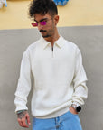 Maglione Polo Zip