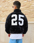 Giubbino Bomber Pelliccia Reversibile Crop