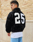 Giubbino Bomber Pelliccia Reversibile Crop