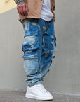 Jeans Cargo Slavato Blue