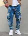 Jeans Cargo Slavato Blue
