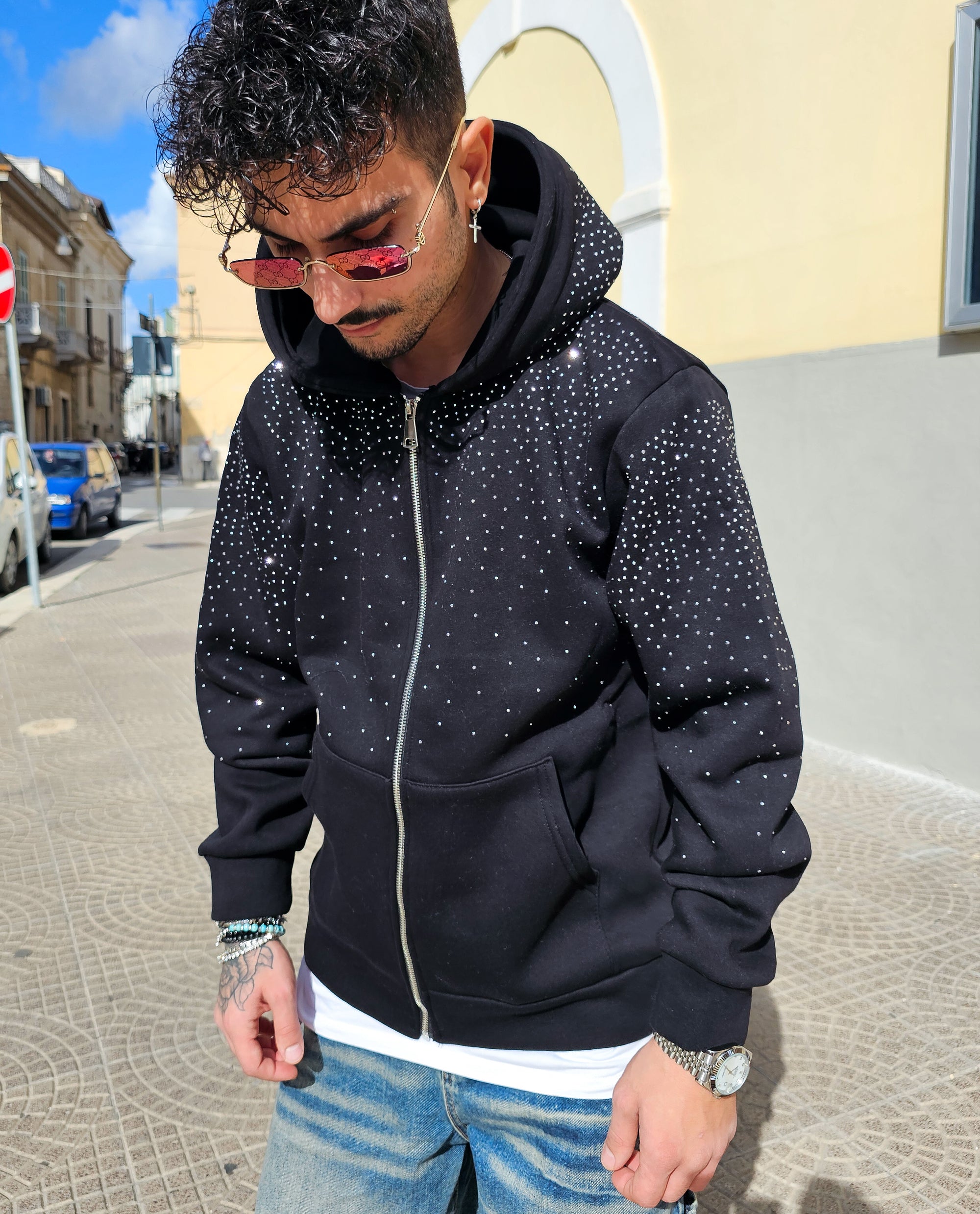 Felpa Zip Diamond