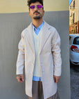 Cappotto Monopetto Panna
