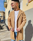 Cappotto Monopetto Cammello