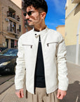 Giacca Biker In Ecopelle Bianco