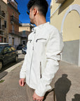 Giacca Biker In Ecopelle Bianco