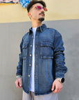 Camicia di jeans semi over blue
