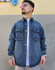 Camicia di jeans semi over blue
