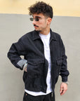 Giacca Di Jeans Zip Nera