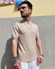 T-shirt Mezzo Collo In Filo